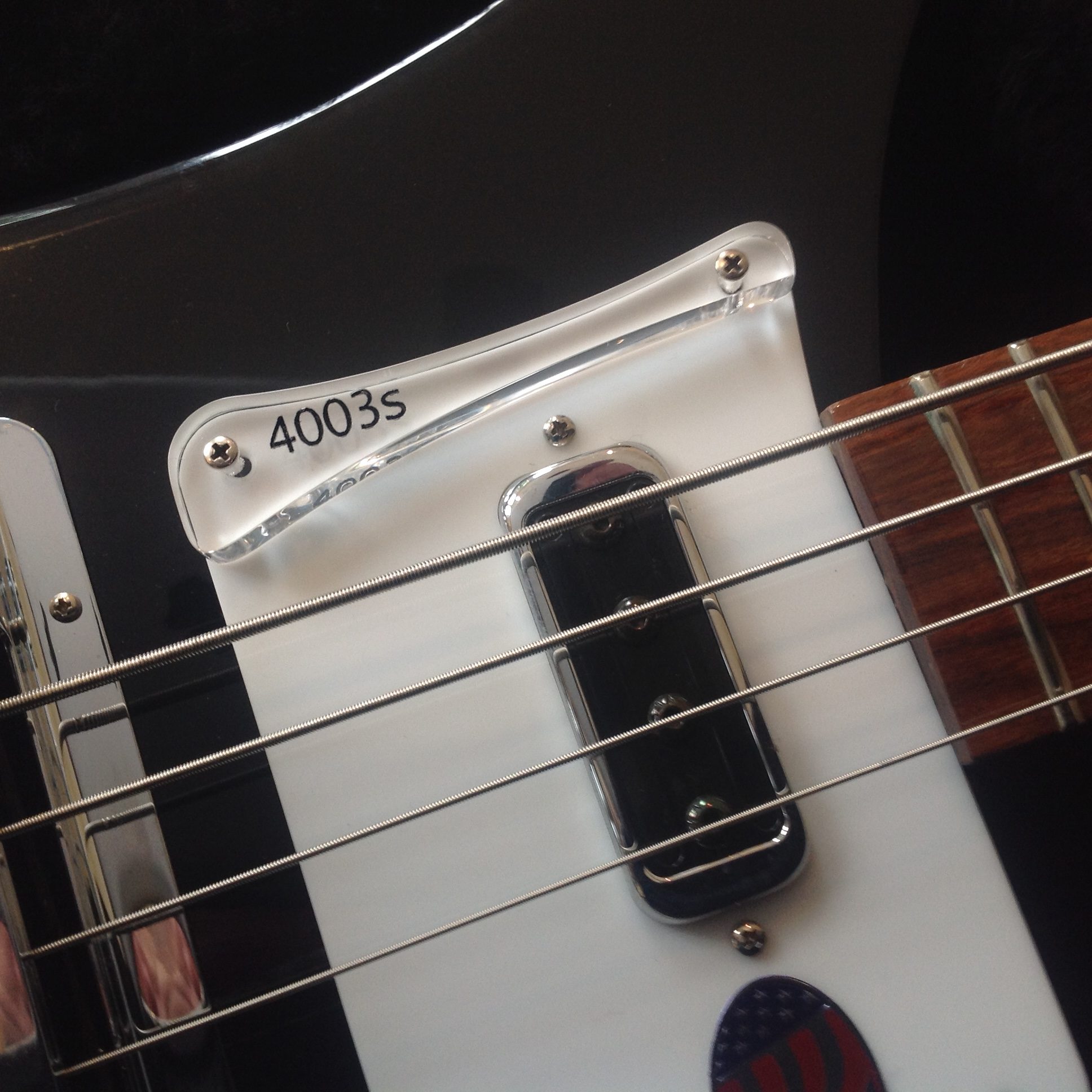 Thumb Rest For Rickenbacker 4003s - 2015 to Date - Clear with Engraved ...